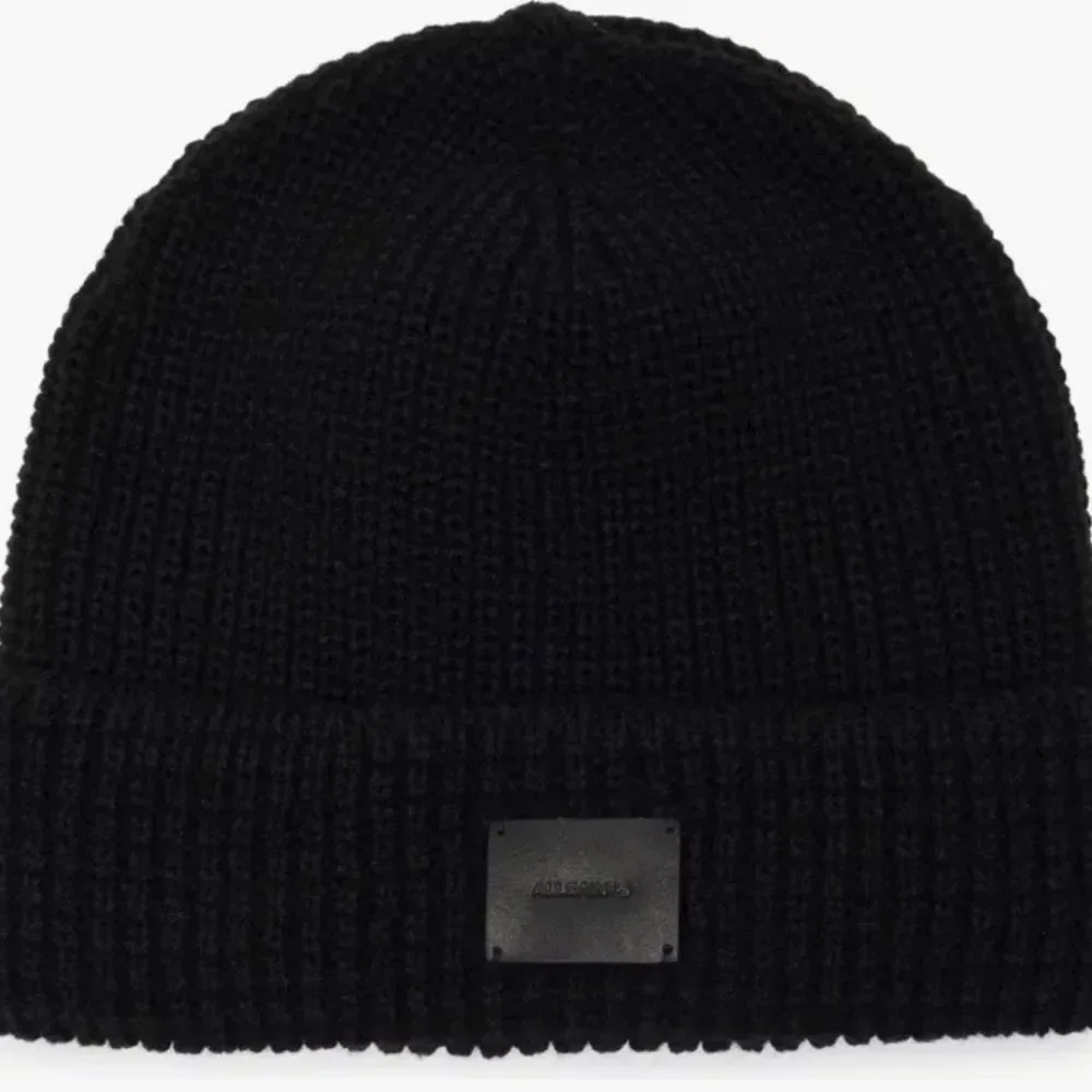 All Saints‎ Mixed Stitch Beanie Hat- Black